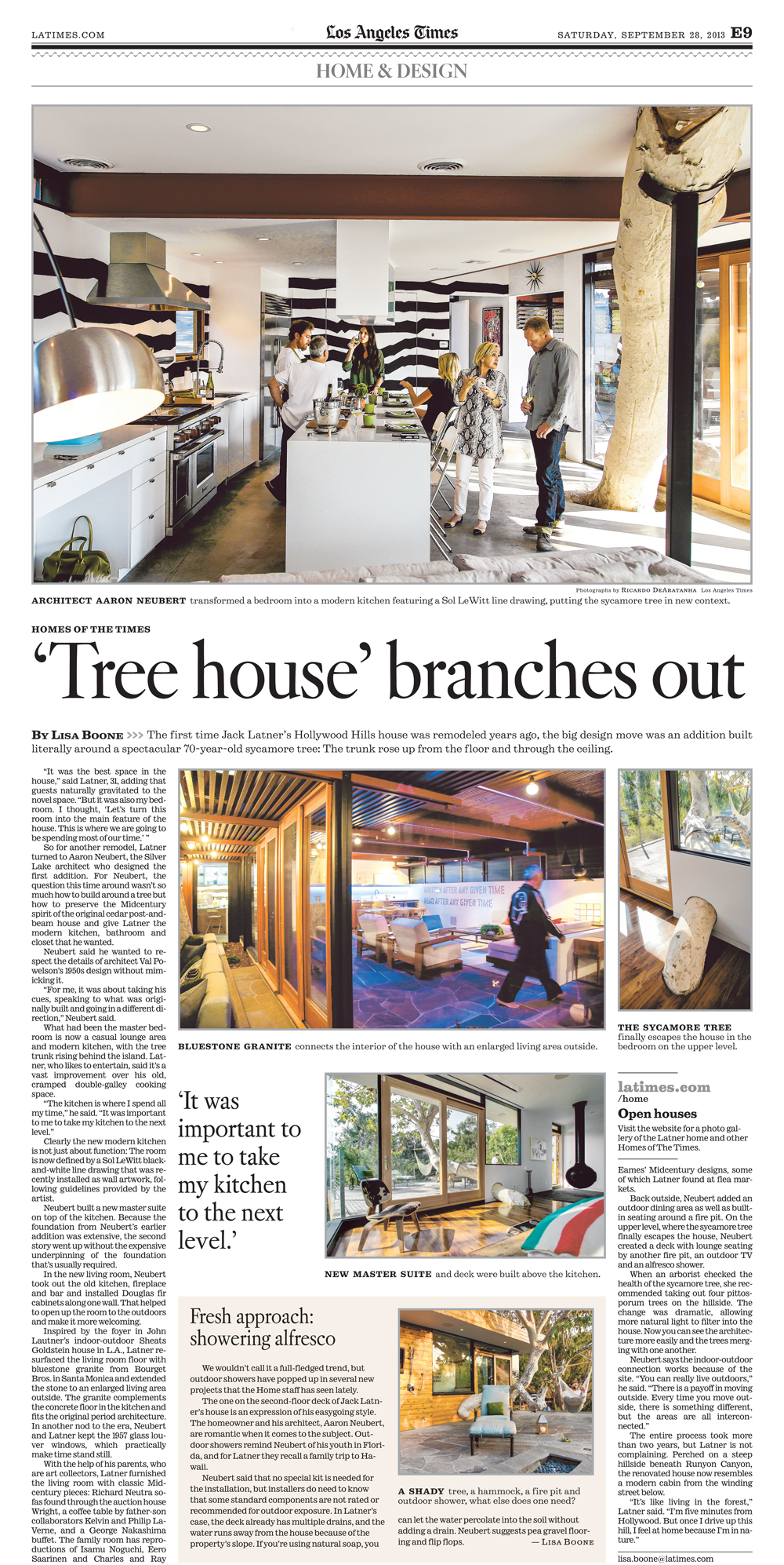 Los Angeles Times, September 28, 2013, Sycamore House