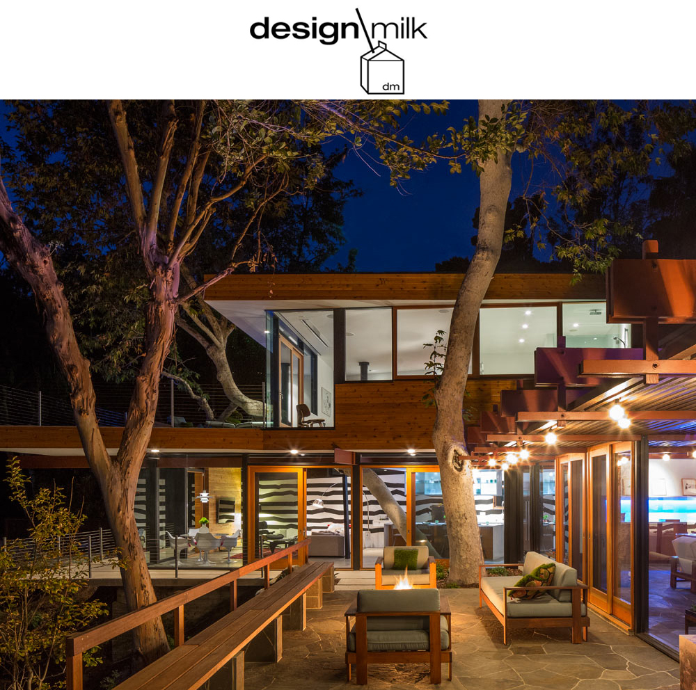 Design Milk, August 15, 2014, A 1950’s Post & Beam Home Gets a Modern Addition